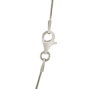Sterling Silver Rhodium Plated Octagonal Snake Chain (1.10 mm)
