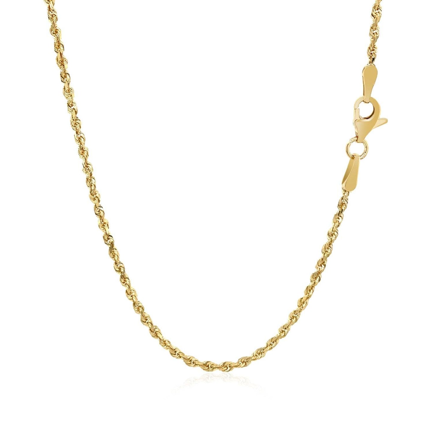 10k Yellow Gold Solid Diamond Cut Rope Chain (1.80 mm)