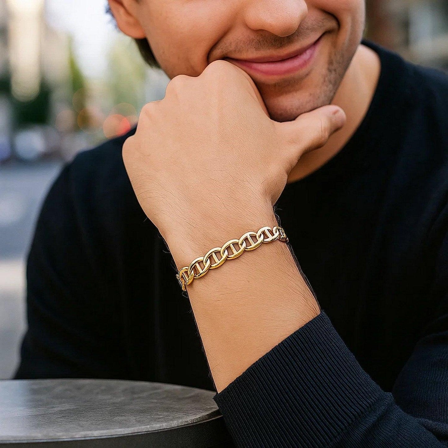 14k Yellow Gold Mariner Link Bracelet (6.30 mm)