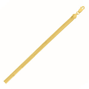 14K Yellow Gold Oval Snake Chain (5.30 mm)