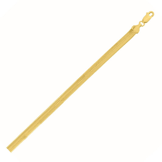 14K Yellow Gold Oval Snake Chain (5.30 mm)