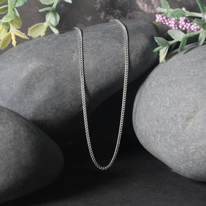 14k White Gold Gourmette Chain (1.40 mm)