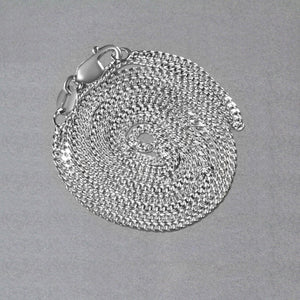14k White Gold Gourmette Chain (1.40 mm)