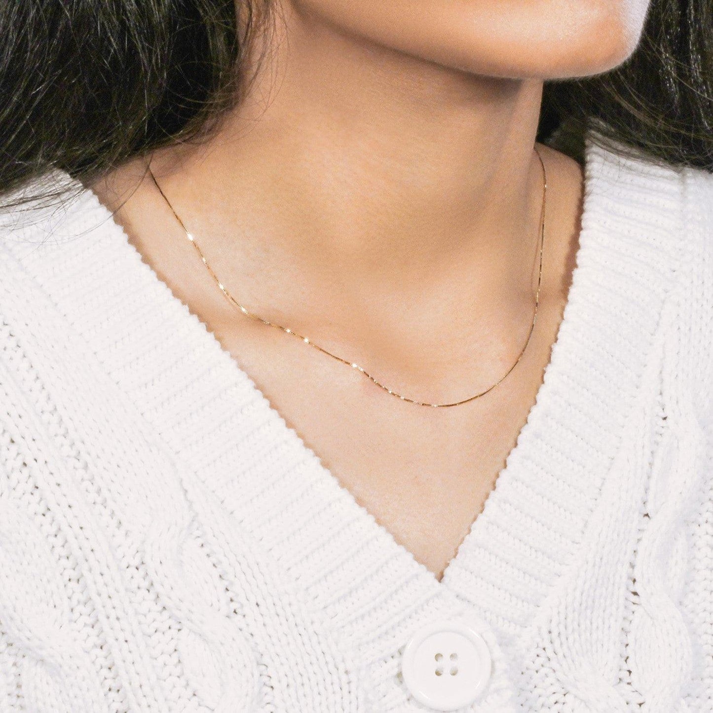 10k Yellow Gold Classic Box Chain (0.45 mm)