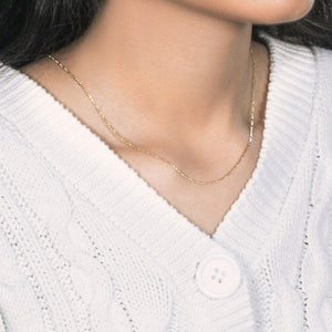 14k Yellow Gold Solid Figaro Chain (1.30 mm)