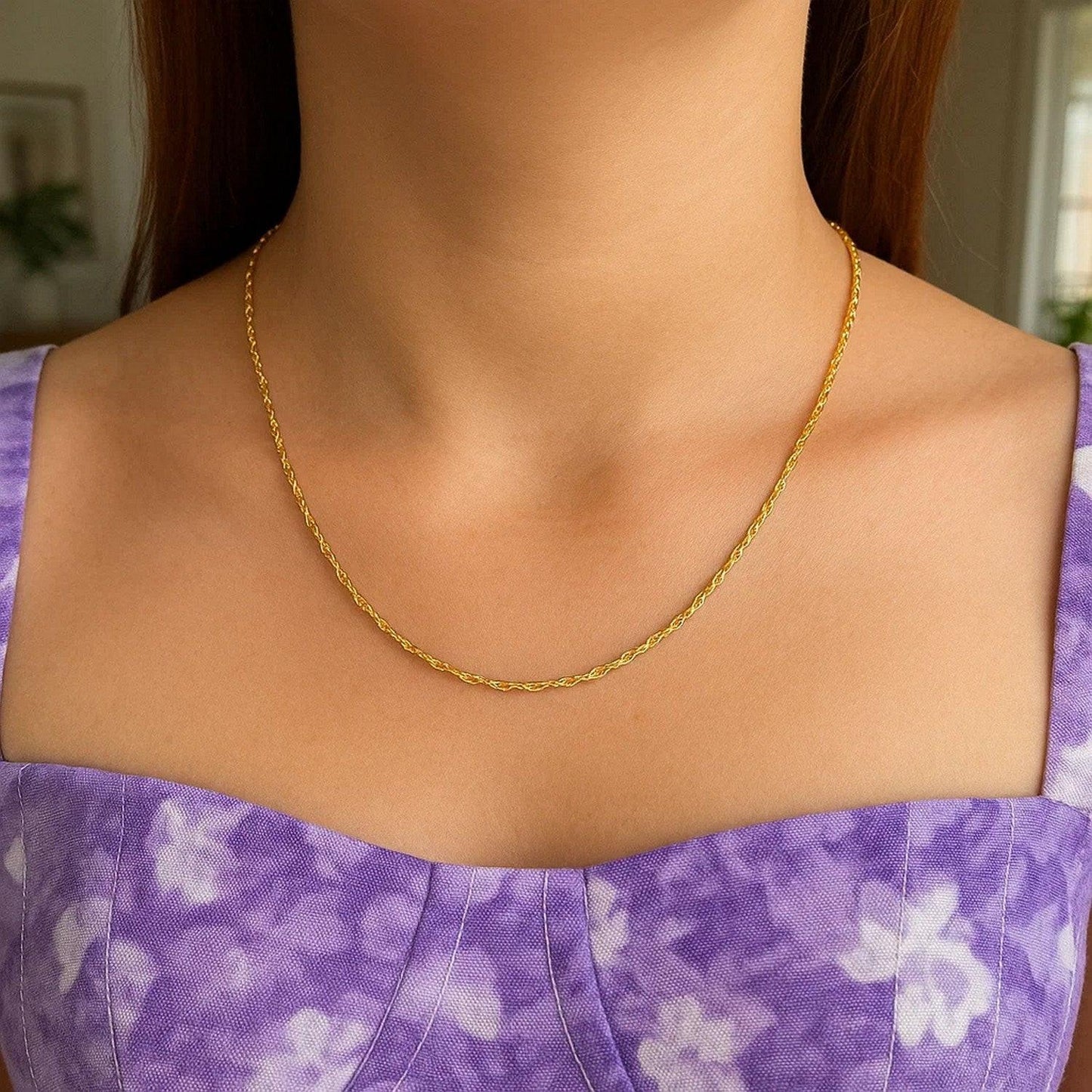 14k Yellow Gold Singapore Chain (1.10 mm)