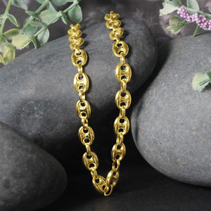 14k Yellow Gold Puffed Mariner Link Chain (6.80 mm)