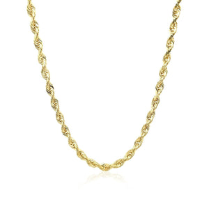 10k Yellow Gold Solid Diamond Cut Rope Chain (3.00 mm)
