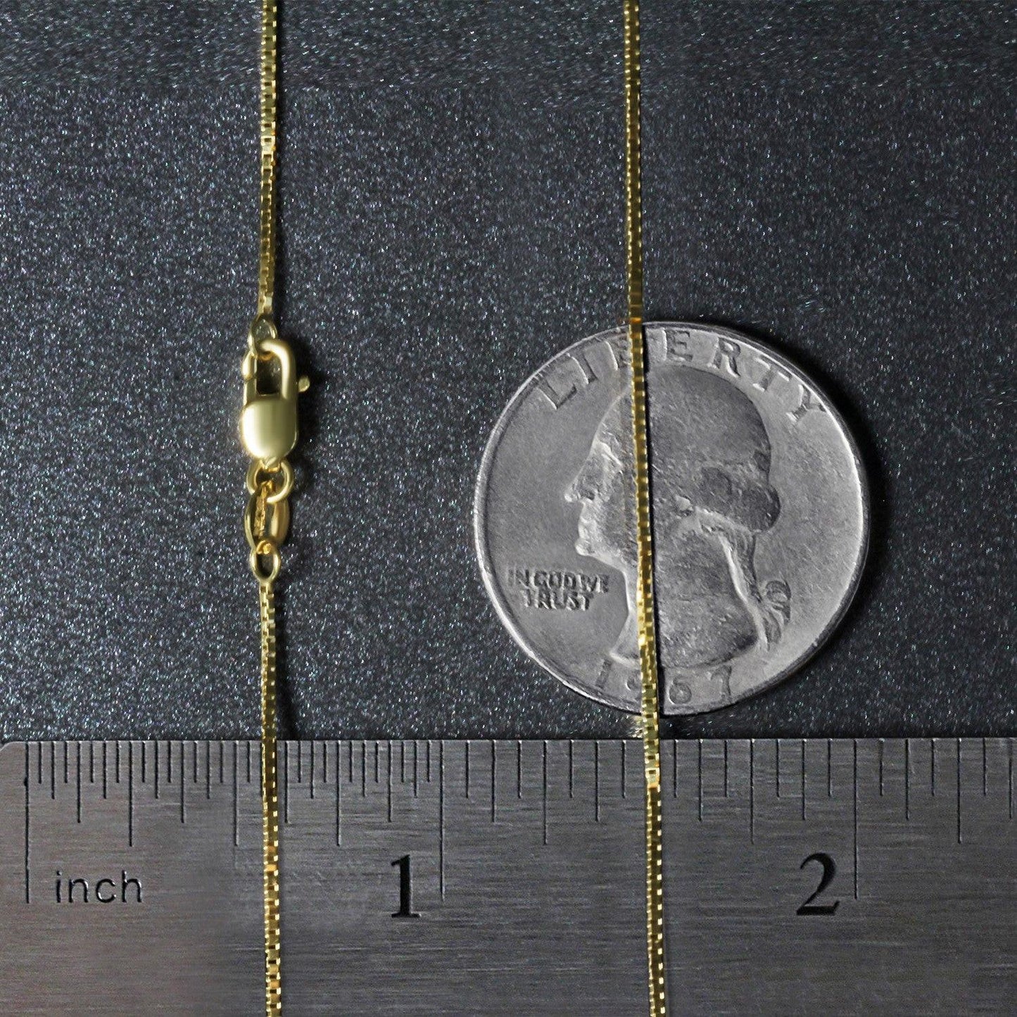 18k Yellow Gold Box Chain 0.8mm (0.78 mm)