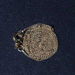 14k Yellow Gold Diamond Cut Round Wheat Chain (0.60 mm)