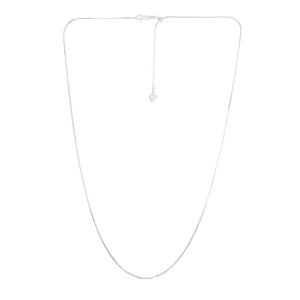 14k White Gold Adjustable Snake Chain (0.80 mm)