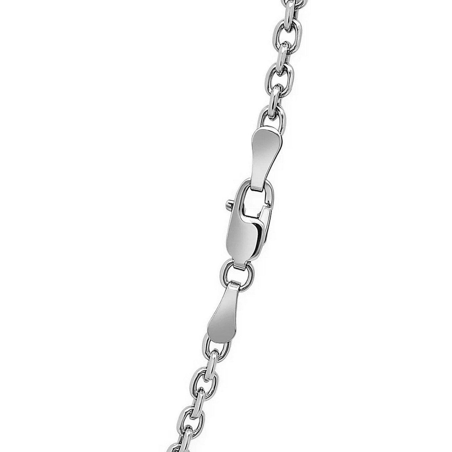 14k White Gold Diamond Cut Cable Link Chain (2.90 mm)