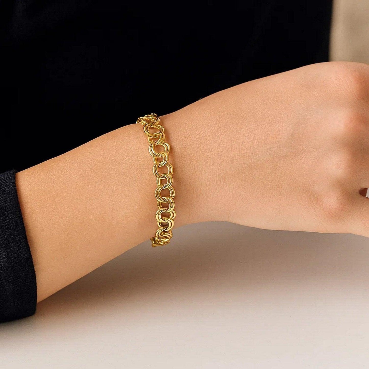 14k Yellow Gold Lite Charm Bracelet (4.00 mm)