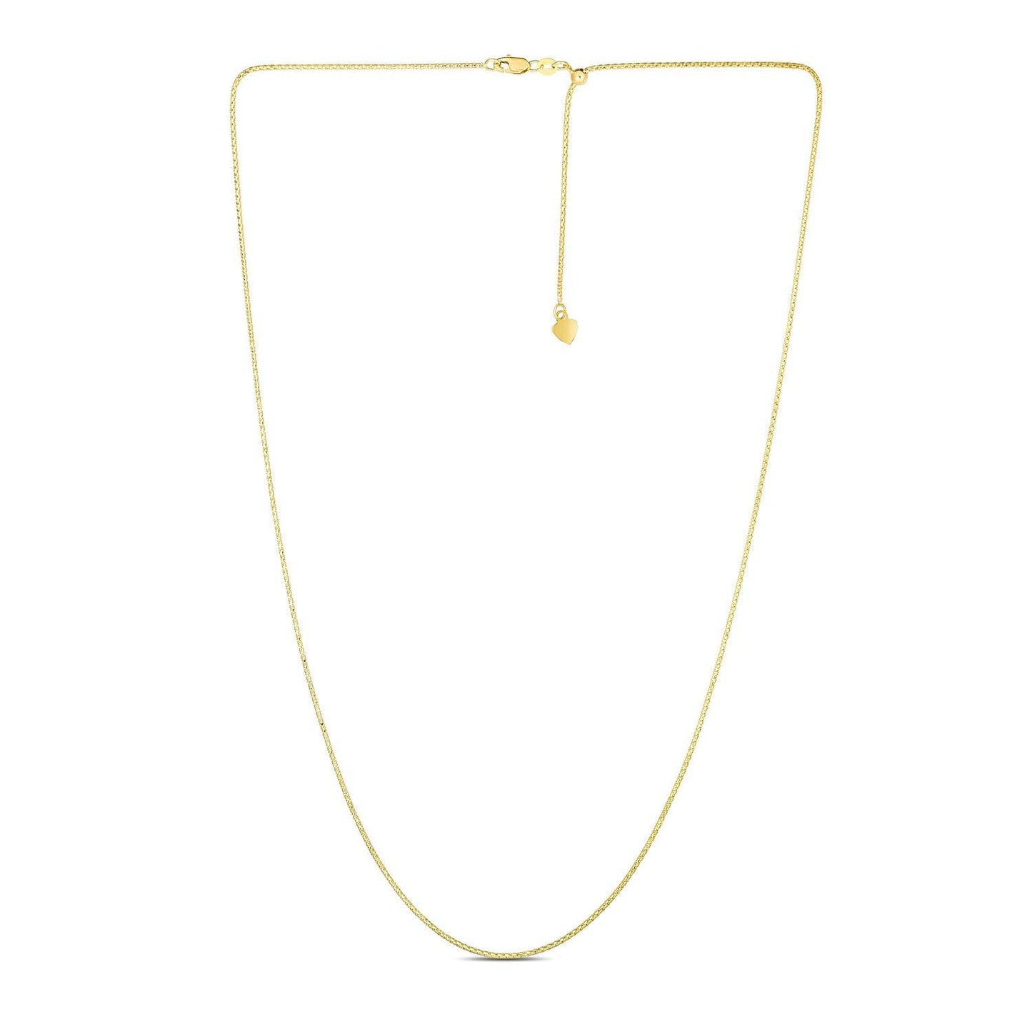 14k Yellow Gold Adjustable Popcorn Chain (1.10 mm)