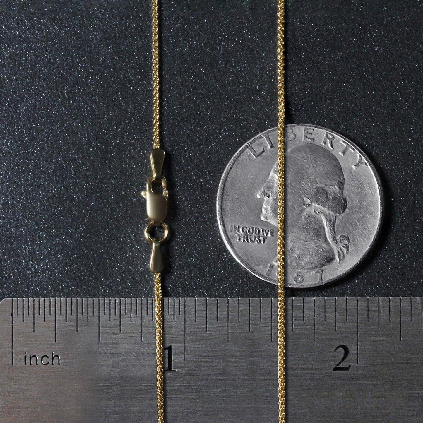 10k Yellow Gold Wheat Chain 1.0mm (1.00 mm)