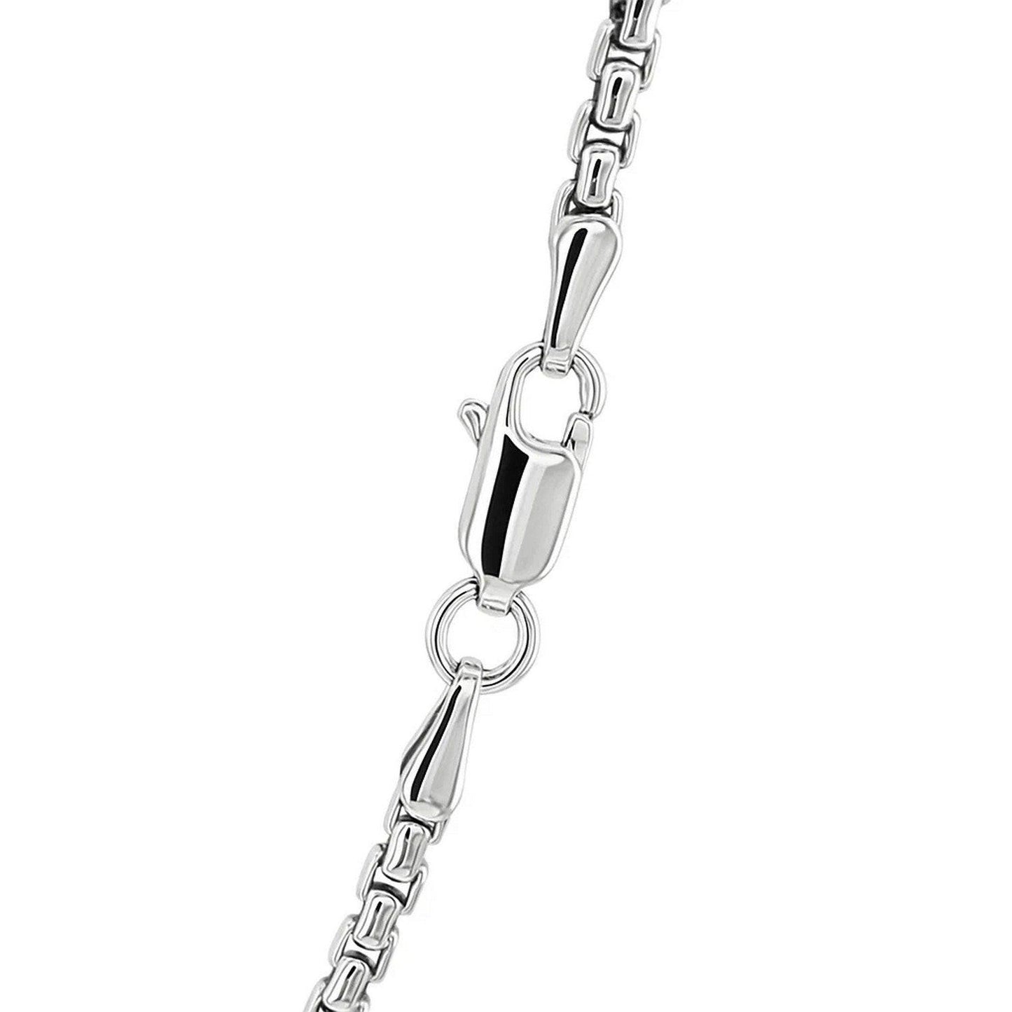 14k White Gold Round Box Chain (2.5 mm)