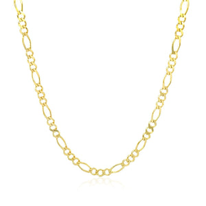 14k Yellow Gold Solid Figaro Chain (2.80 mm)
