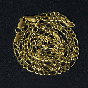 14k Yellow Gold Solid Figaro Chain (2.80 mm)