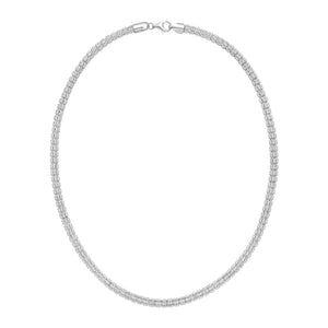 Sterling Silver Rhodium Plated Ice Barrel Chain (5.00 mm)