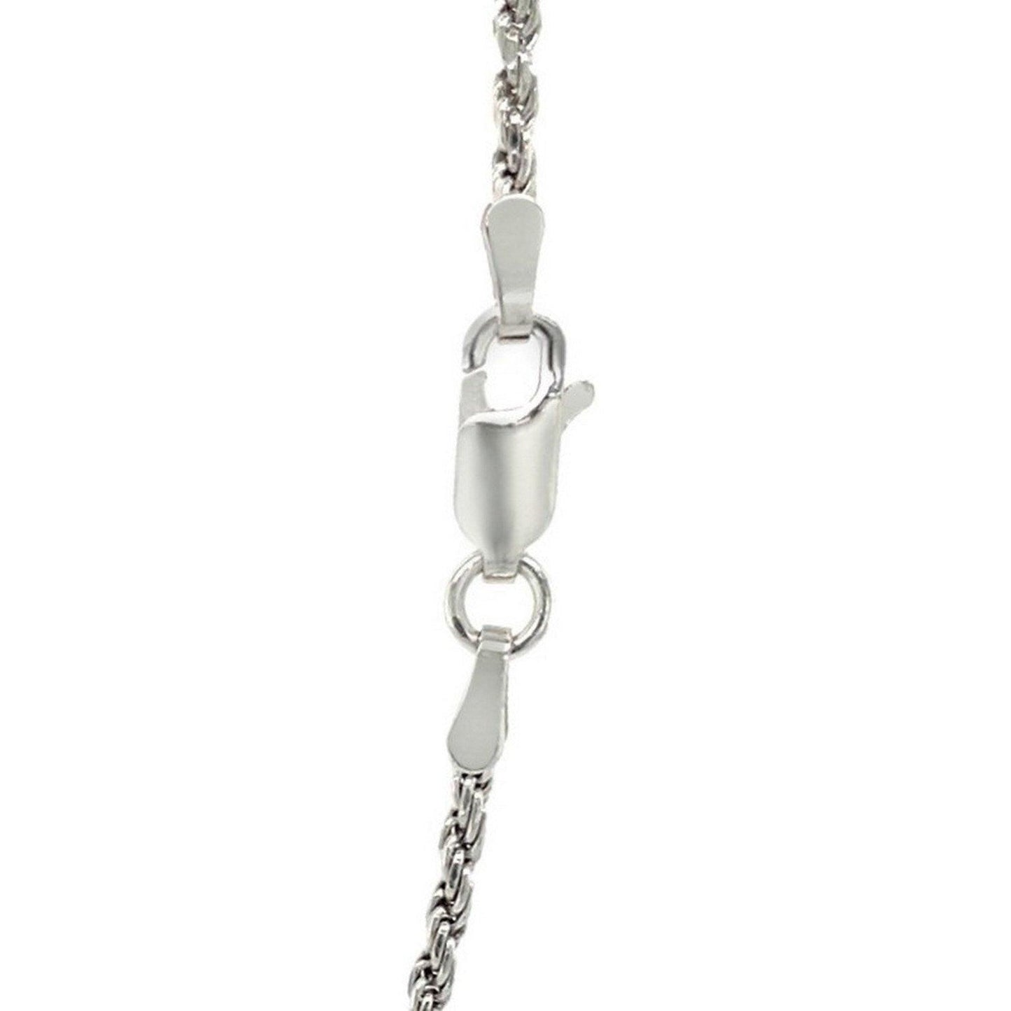 Sterling Silver 1.8mm Diamond Cut Rope Style Chain