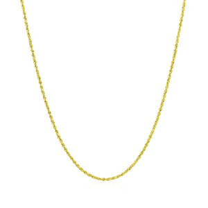 14k Yellow Gold Adjustable Rope Chain (0.95 mm)