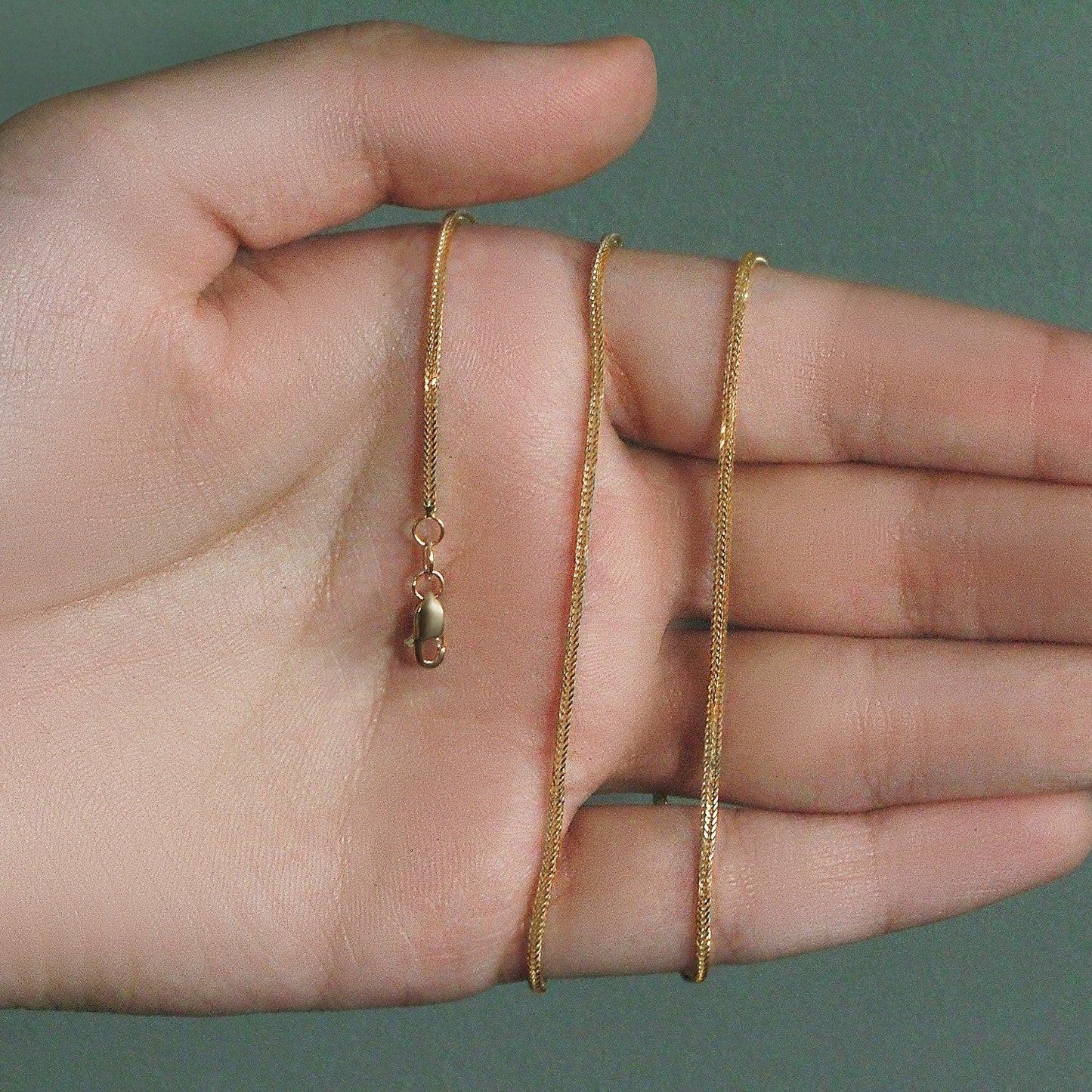 14k Yellow Gold Foxtail Chain (1.00 mm)