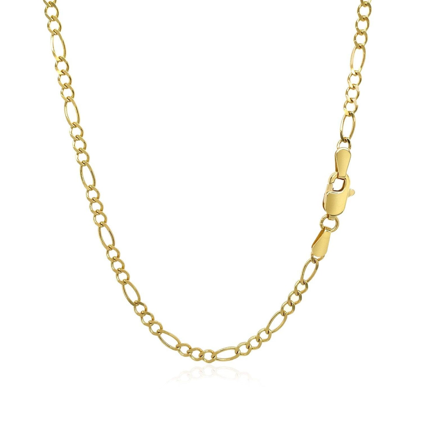 10k Yellow Gold Solid Figaro Chain (2.60 mm)