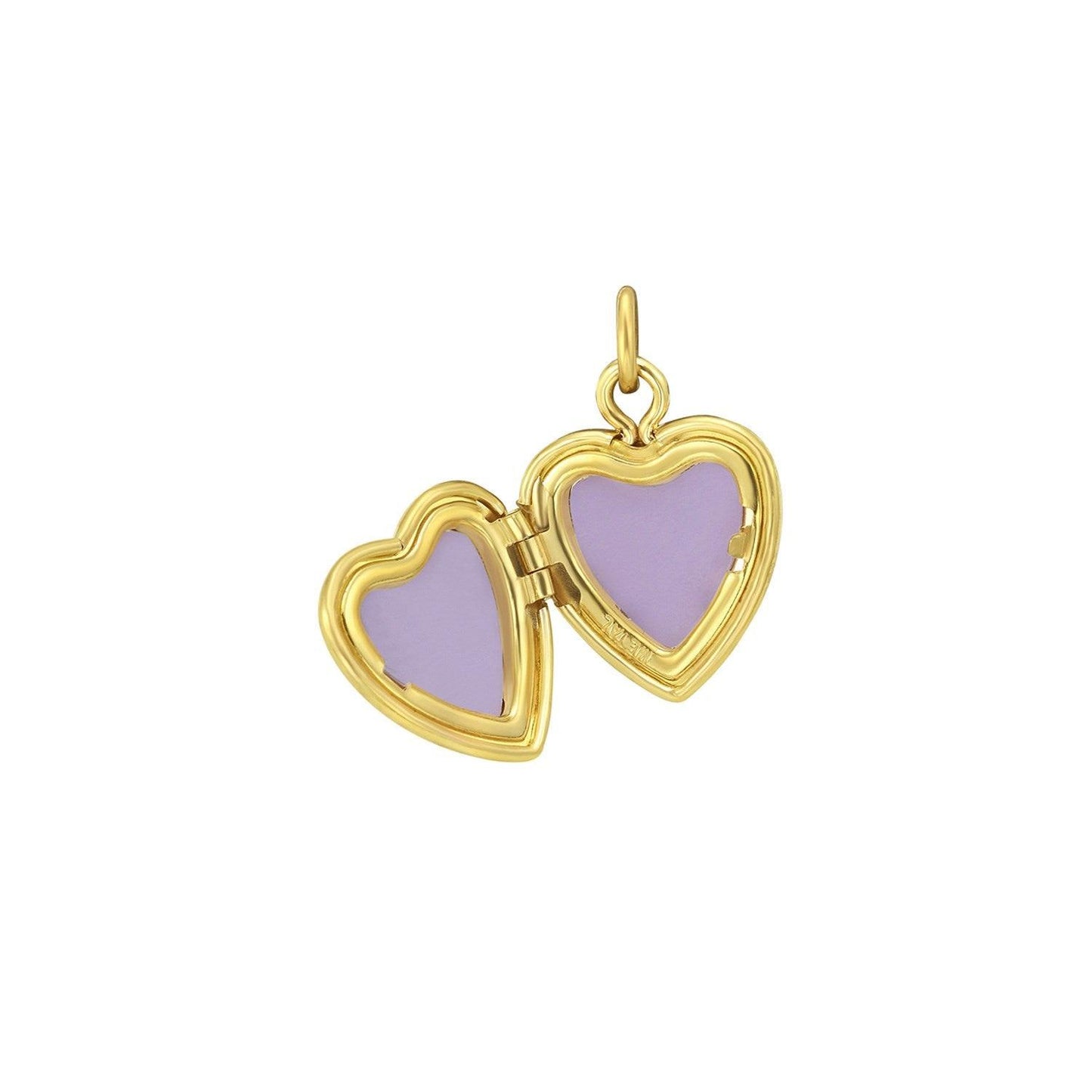 14K Yellow Gold Heart Locket Pendant (12.00 mm)