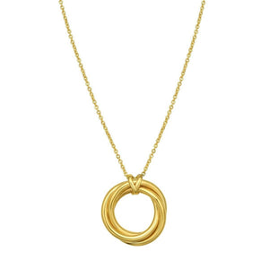14K Yellow Gold Interlocking Large Trinity Necklace