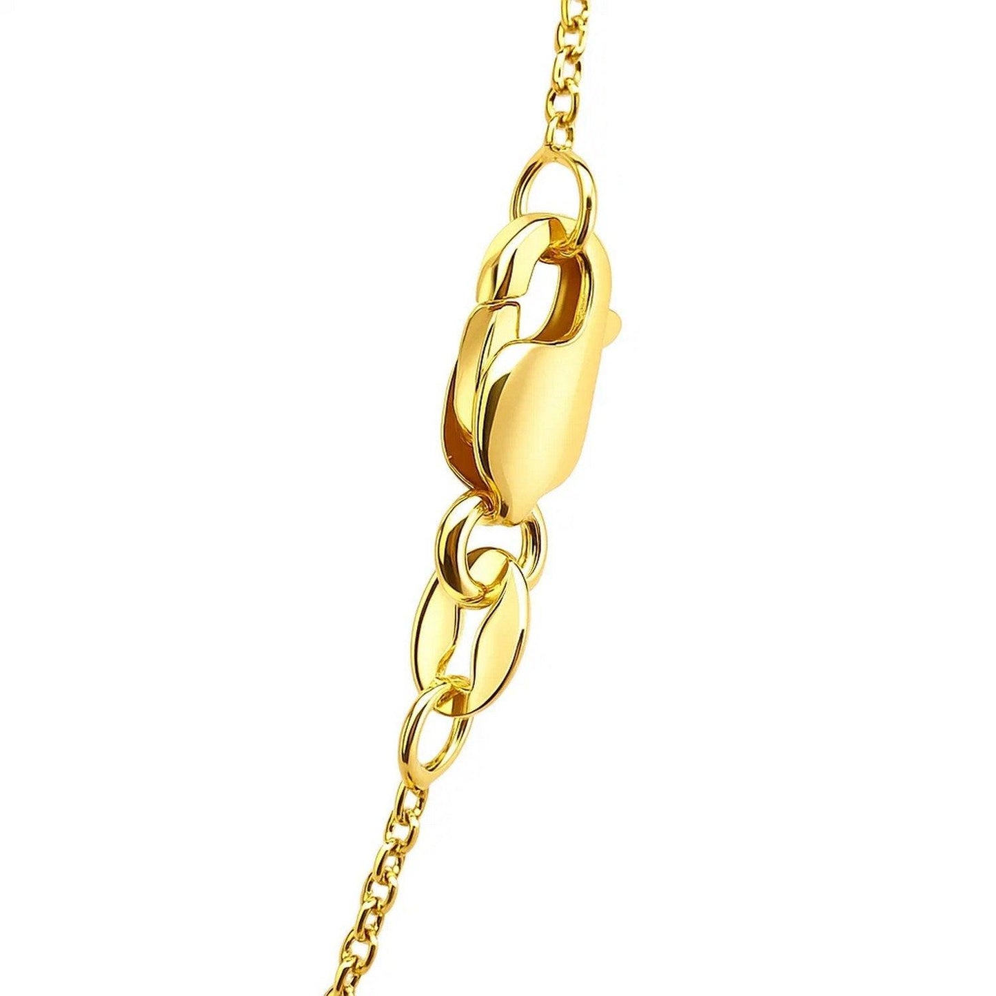 14k Yellow Gold Diamond Cut Cable Link Chain (1.10 mm)