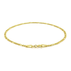 14k Yellow Gold Figaro Bracelet (1.90 mm)
