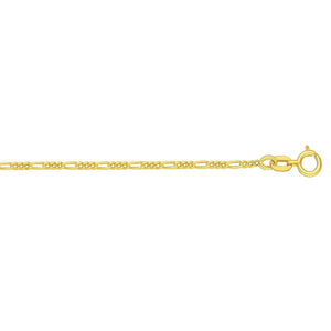 14k Yellow Gold Figaro Bracelet (1.90 mm)