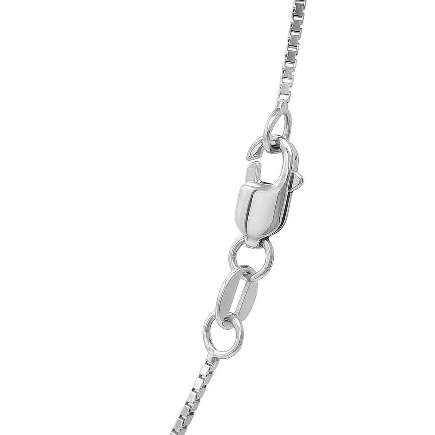 14k White Gold Classic Box Chain (0.85 mm)