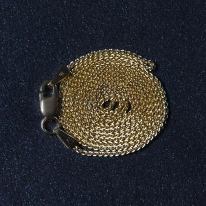 14k Yellow Gold Round Wheat Chain (1.00 mm)