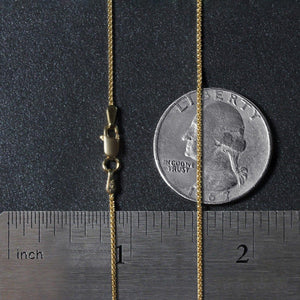 14k Yellow Gold Round Wheat Chain (1.00 mm)