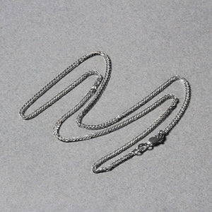 14k White Gold Square Wheat Chain (1.80 mm)