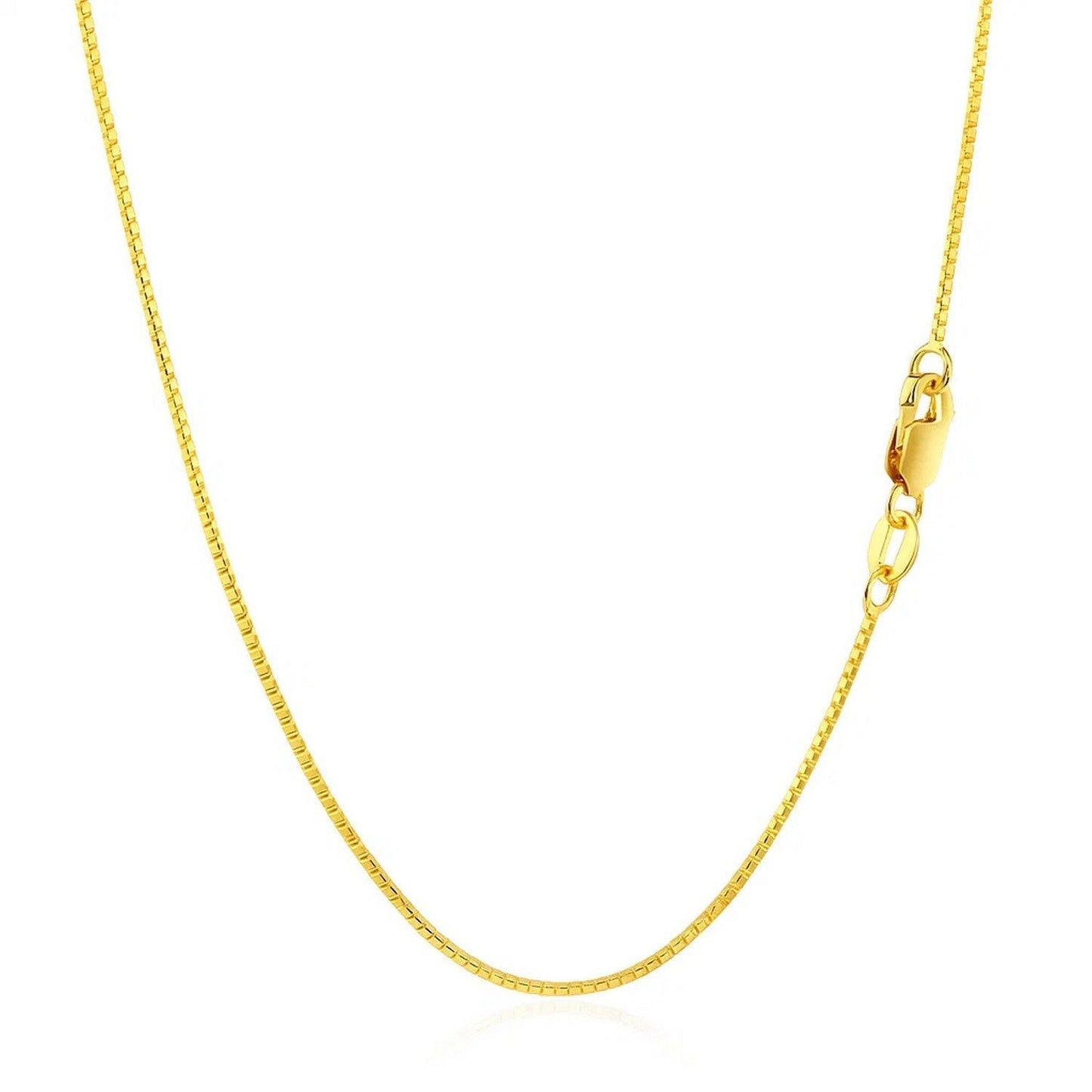 14k Yellow Gold Classic Box Chain (0.68 mm)