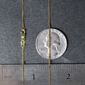 14k Yellow Gold Classic Box Chain (0.68 mm)