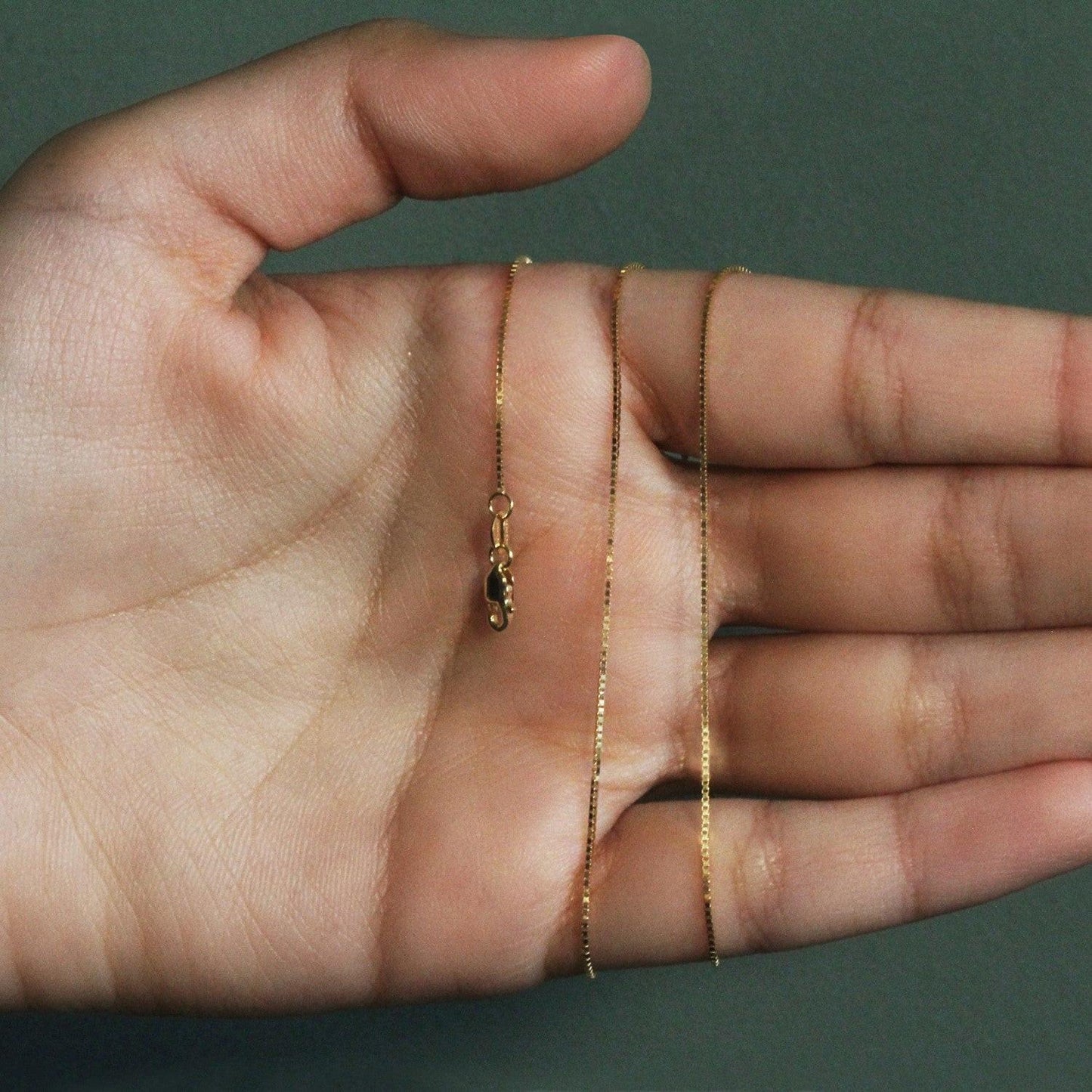 14k Yellow Gold Classic Box Chain (0.68 mm)