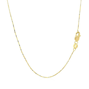 18k Yellow Gold Box Chain 0.6mm (0.60 mm)