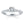 14k White Gold Fancy Shaped Diamond Engagement Ring