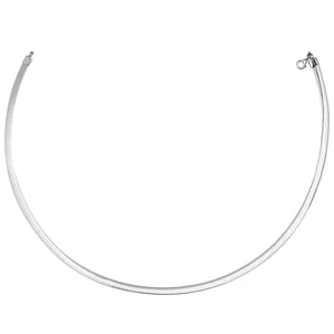 14K Yellow Gold And Silver Reversible Omega Chain Necklace (5.00 mm)