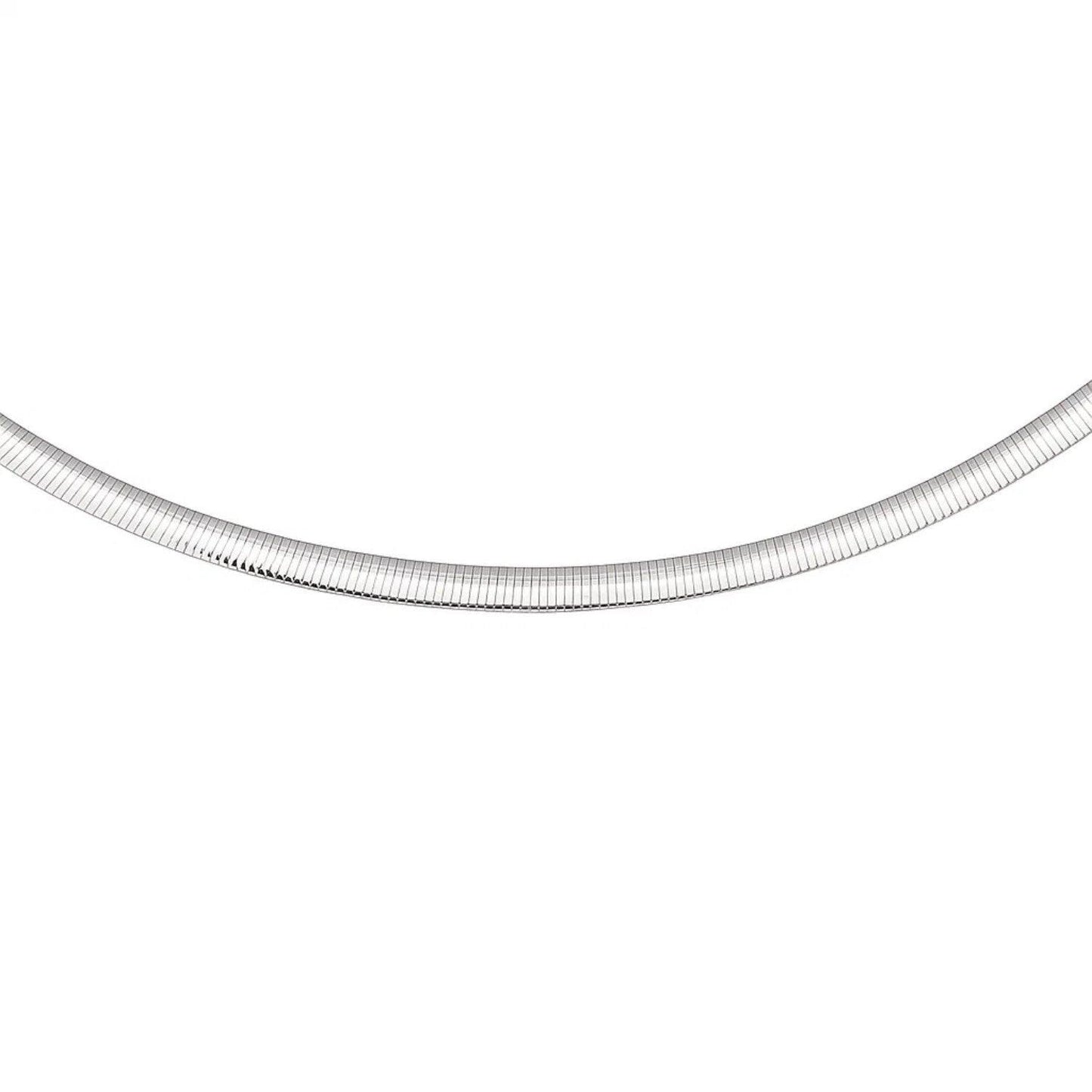 14K Yellow Gold And Silver Reversible Omega Chain Necklace (5.00 mm)