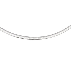 14K Yellow Gold And Silver Reversible Omega Chain Necklace (5.00 mm)