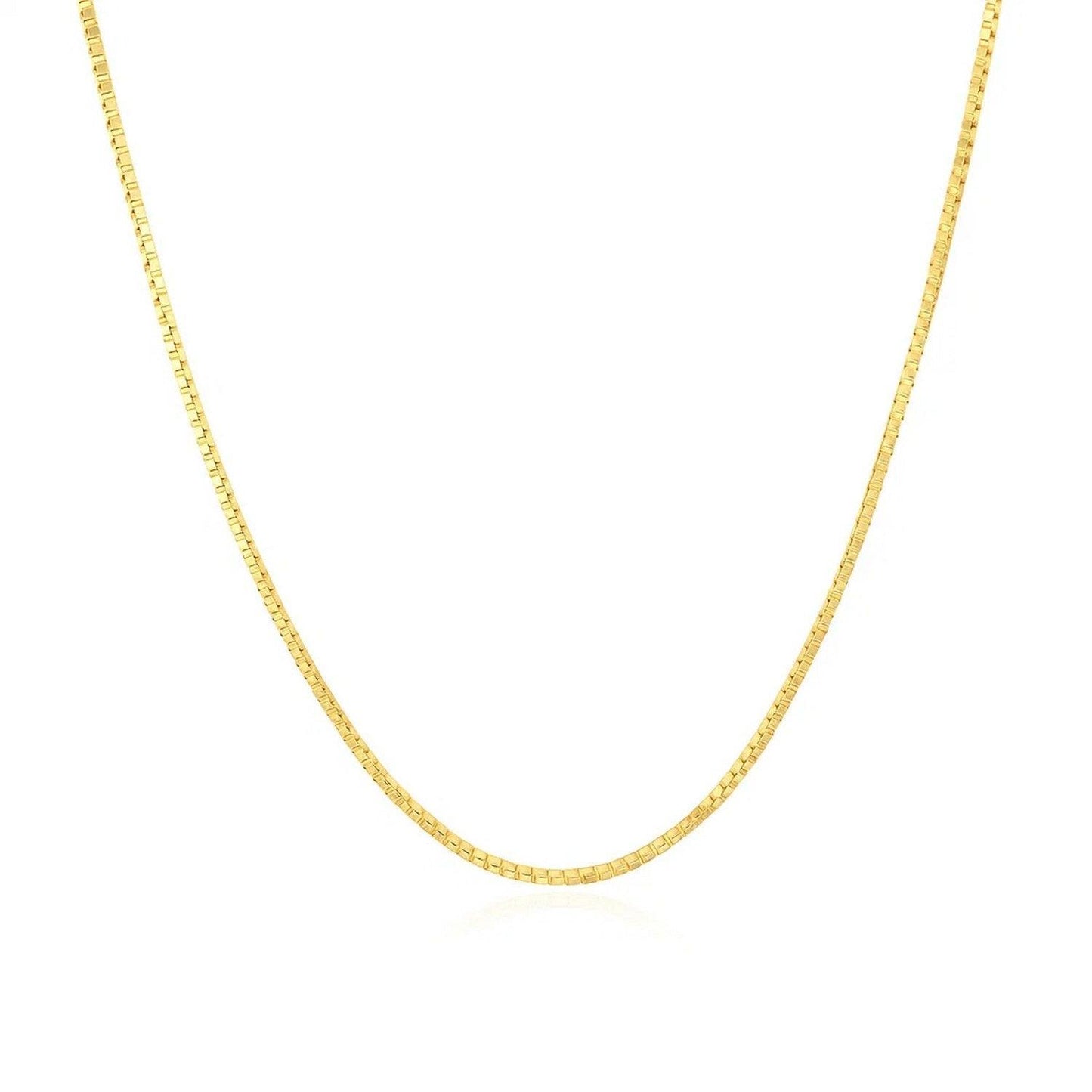 14k Yellow Gold Classic Box Chain (0.85 mm)