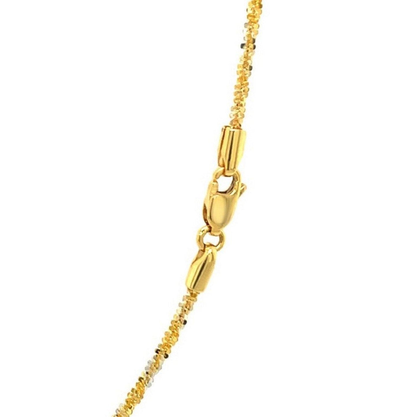 14k White and Yellow Gold Two Tone Sparkle Chain (1.50 mm)