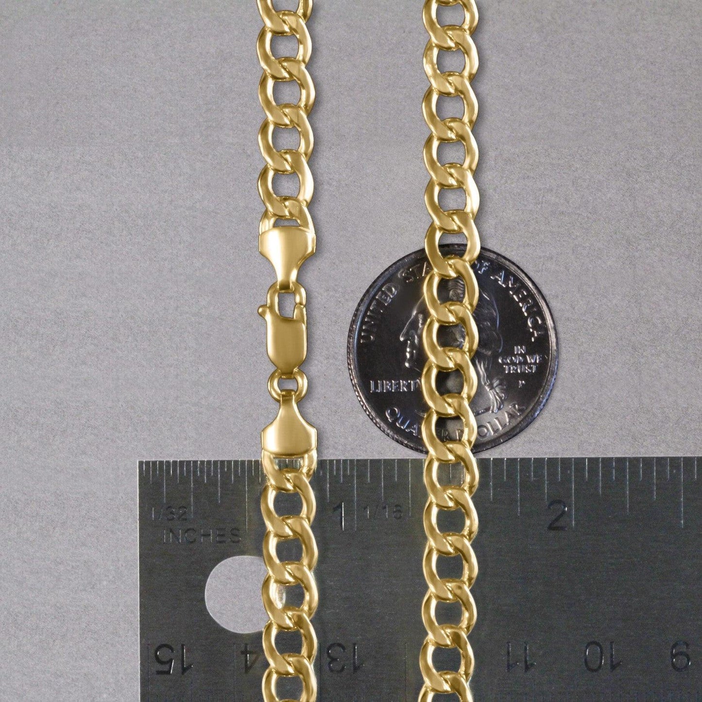 14k Yellow Gold Curb Chain (6.20 mm)