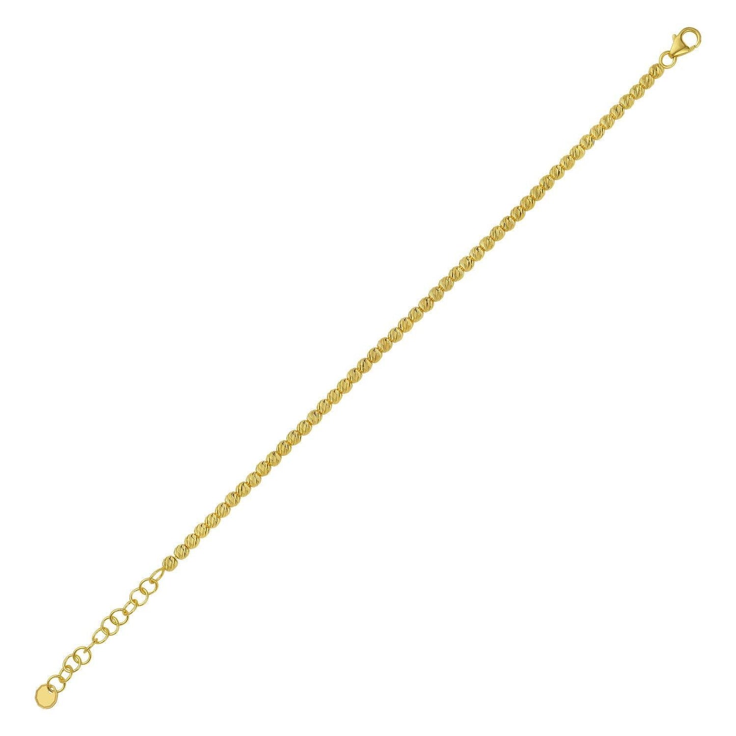 14K Yellow Gold Bead Bracelet (3.00 mm)