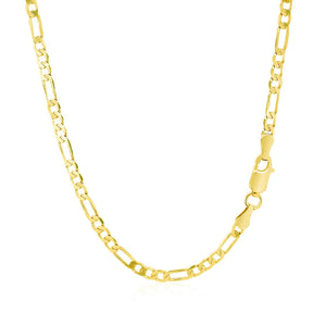 14k Yellow Gold Solid Figaro Chain (3.00 mm)