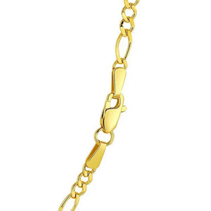 14k Yellow Gold Solid Figaro Chain (3.00 mm)
